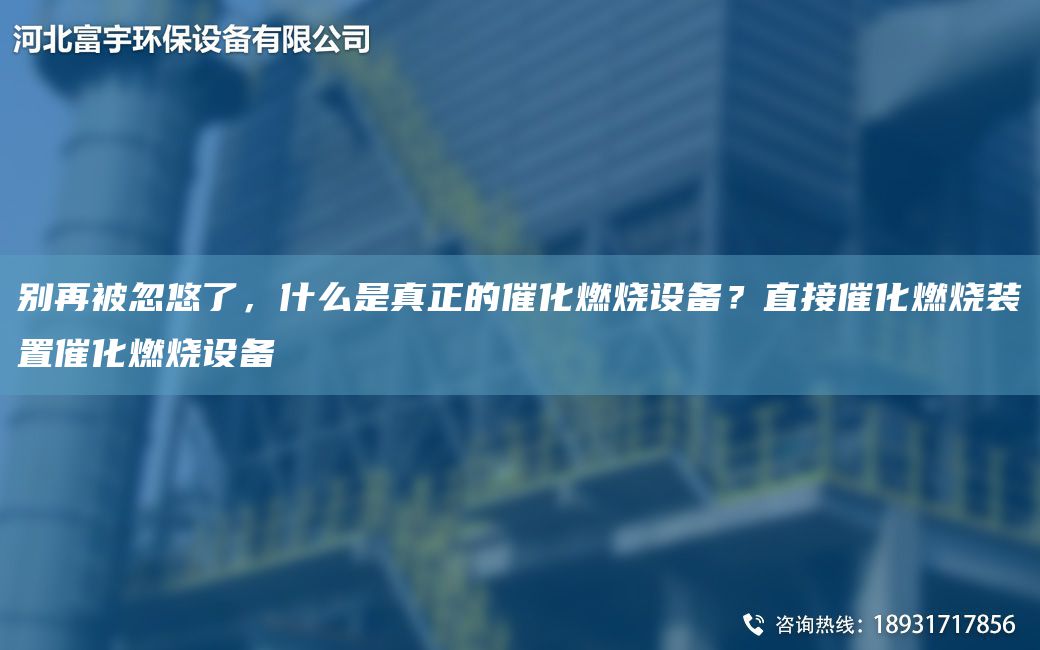 別再被忽悠了，什么是真正的催化燃燒設(shè)備？直接催化燃燒裝置催化燃燒設(shè)備