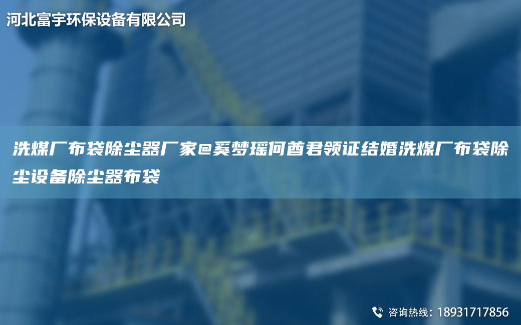洗煤廠布袋除塵器廠家@奚夢瑤何酋君領(lǐng)證結(jié)婚洗煤廠布袋除塵設(shè)備除塵器布袋