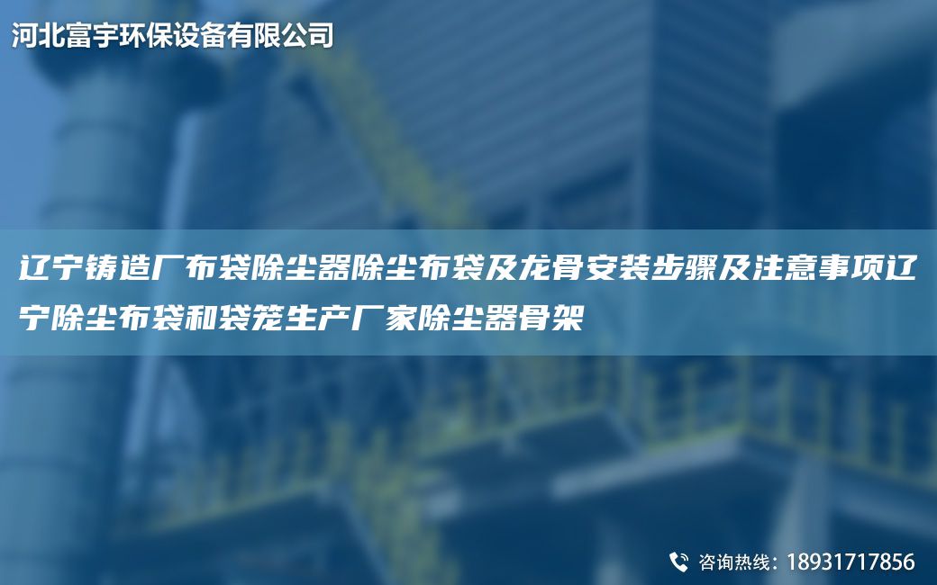 遼寧鑄造廠布袋除塵器除塵布袋及龍骨安裝步驟及注意事項遼寧除塵布袋和袋籠生產(chǎn)廠家除塵器骨架