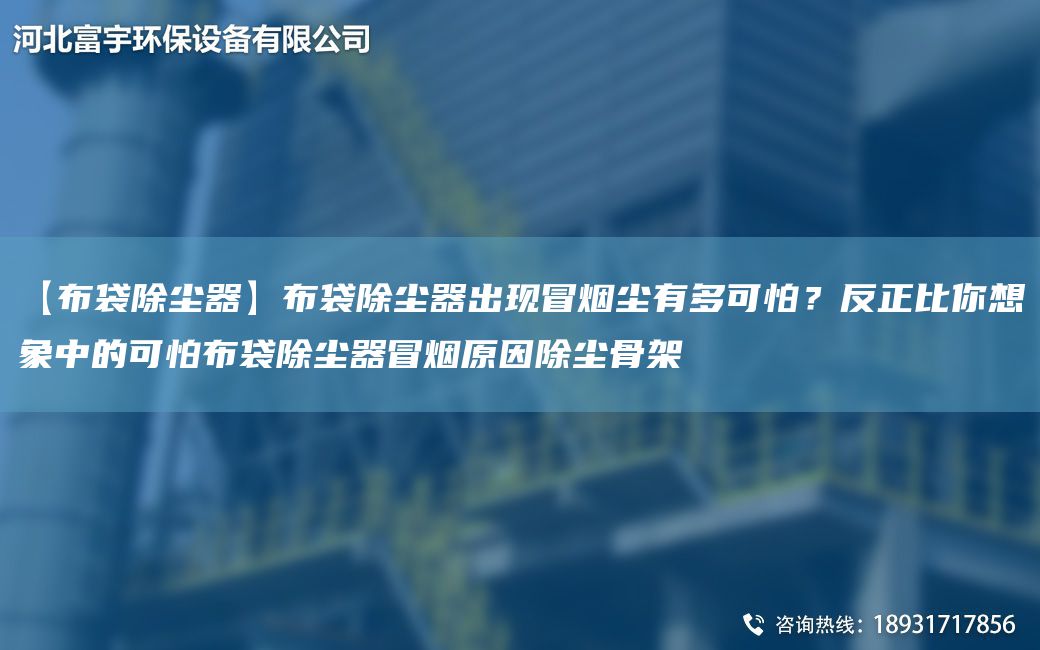 【布袋除塵器】布袋除塵器出現(xiàn)冒煙塵有多可怕？反正比你想象中的可怕布袋除塵器冒煙原因除塵骨架