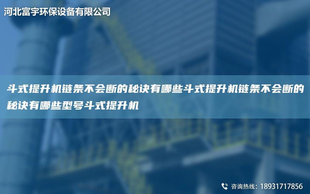 斗式提升機鏈條不會斷的秘訣有哪些斗式提升機鏈條不會斷的秘訣有哪些型號斗式提升機