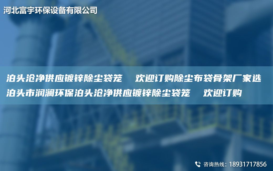 泊頭滄凈供應(yīng)鍍鋅除塵袋籠  歡迎訂購(gòu)除塵布袋骨架廠家選 泊頭市潤(rùn)瀾環(huán)保泊頭滄凈供應(yīng)鍍鋅除塵袋籠  歡迎訂購(gòu)