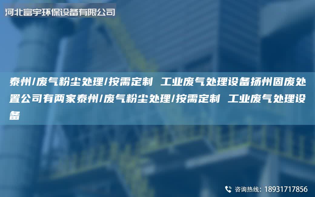 泰州/廢氣粉塵處理/按需定制 工業(yè)廢氣處理設(shè)備揚(yáng)州固廢處置公司有兩家泰州/廢氣粉塵處理/按需定制 工業(yè)廢氣處理設(shè)備