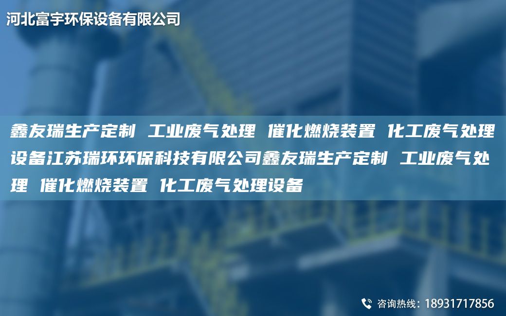 富宇生產(chǎn)定制 工業(yè)廢氣處理 催化燃燒裝置 化工廢氣處理設(shè)備江蘇瑞環(huán)環(huán)保科技有限公司富宇生產(chǎn)定制 工業(yè)廢氣處理 催化燃燒裝置 化工廢氣處理設(shè)備