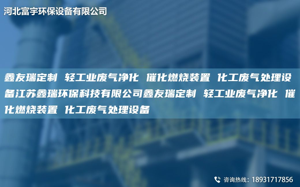 富宇定制 輕工業(yè)廢氣凈化 催化燃燒裝置 化工廢氣處理設(shè)備江蘇鑫瑞環(huán)?？萍加邢薰靖挥疃ㄖ?輕工業(yè)廢氣凈化 催化燃燒裝置 化工廢氣處理設(shè)備