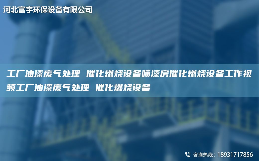 工廠油漆廢氣處理 催化燃燒設備噴漆房催化燃燒設備工作視頻工廠油漆廢氣處理 催化燃燒設備