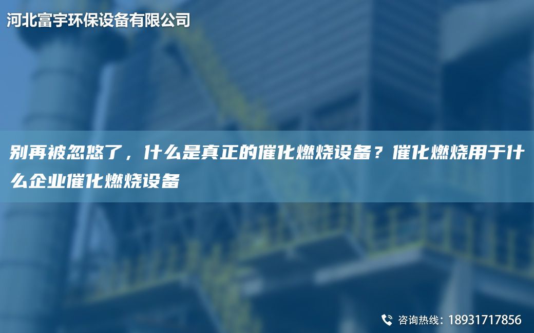 別再被忽悠了，什么是真正的催化燃燒設(shè)備？催化燃燒用于什么企業(yè)催化燃燒設(shè)備