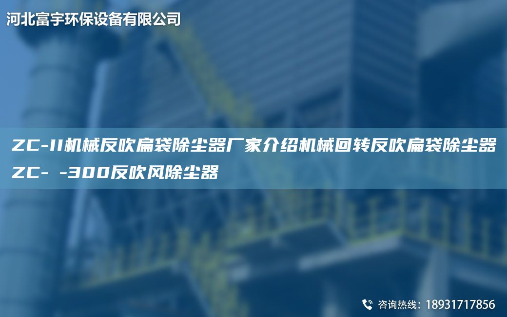 ZC-II機械反吹扁袋除塵器廠家介紹機械回轉(zhuǎn)反吹扁袋除塵器ZC-Ⅲ-300反吹風除塵器