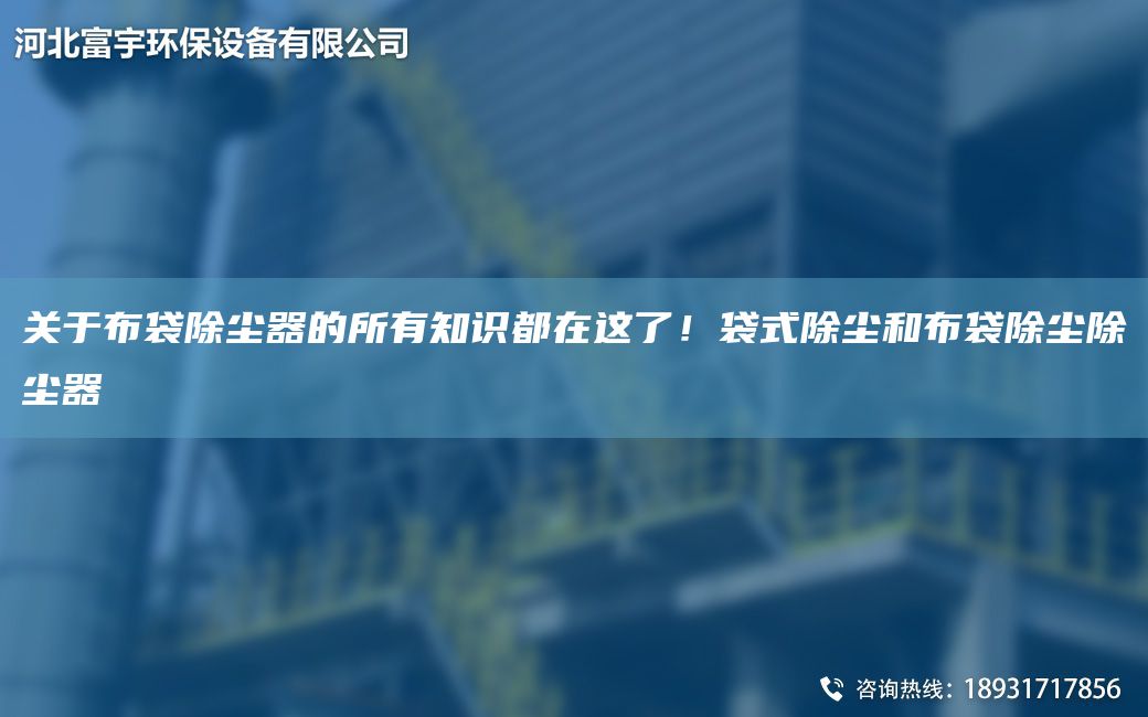 關于布袋除塵器的所有知識都在這了！袋式除塵和布袋除塵除塵器