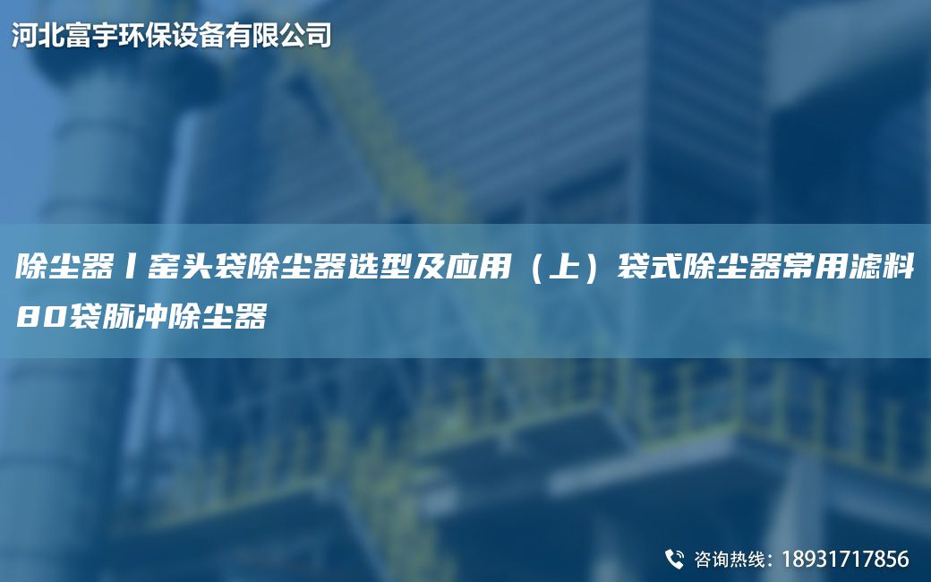 除塵器丨窯頭袋除塵器選型及應(yīng)用（上）袋式除塵器常用濾料80袋脈沖除塵器