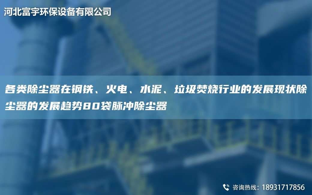 各類除塵器在鋼鐵、火電、水泥、垃圾焚燒行業(yè)的發(fā)展現(xiàn)狀除塵器的發(fā)展趨勢80袋脈沖除塵器