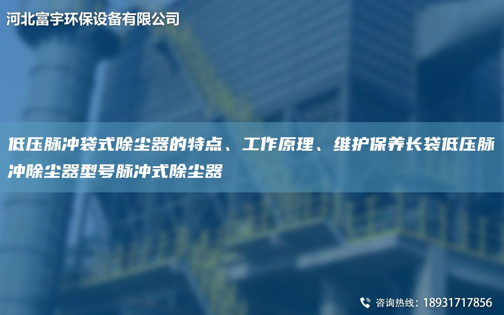 低壓脈沖袋式除塵器的特點、工作原理、維護保養(yǎng)長袋低壓脈沖除塵器型號脈沖式除塵器
