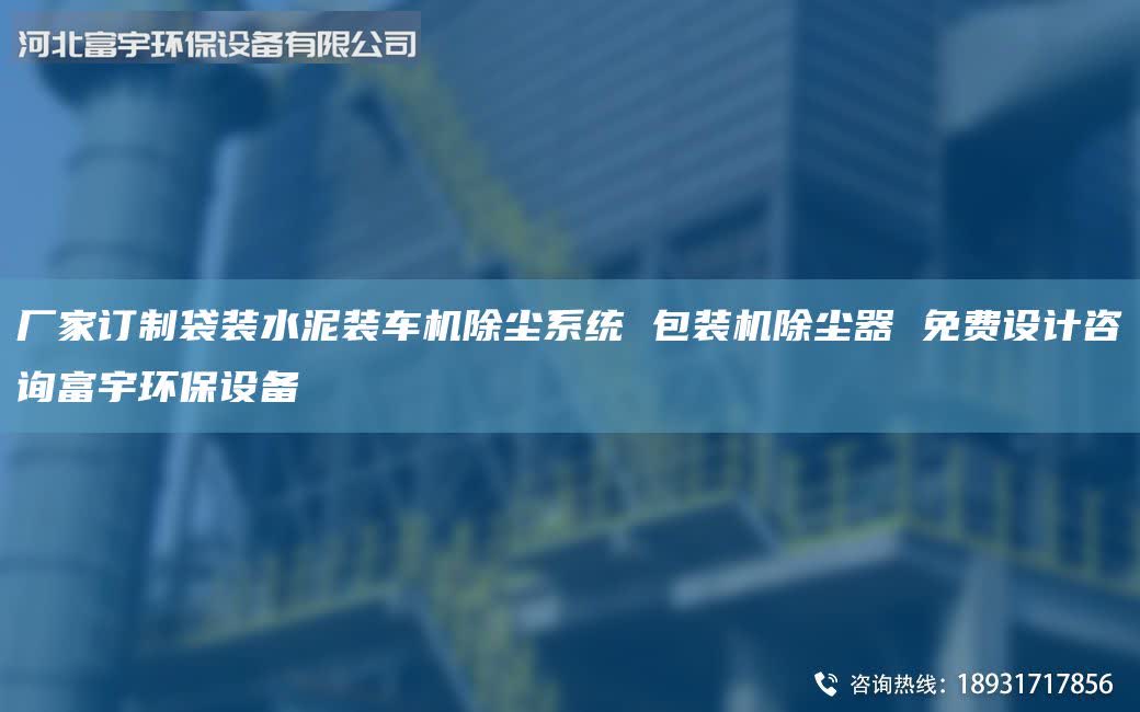 廠家訂制袋裝水泥裝車機(jī)除塵系統(tǒng) 包裝機(jī)除塵器 免費設(shè)計咨詢富宇環(huán)保設(shè)備