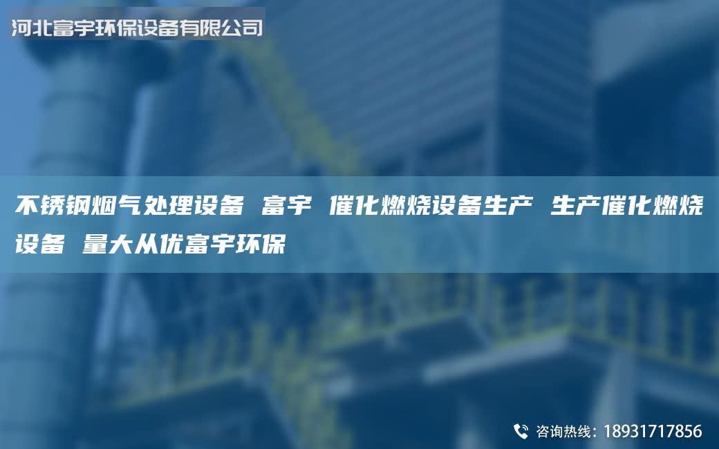 不銹鋼煙氣處理設(shè)備 富宇 催化燃燒設(shè)備生產(chǎn) 生產(chǎn)催化燃燒設(shè)備 量大從優(yōu)富宇環(huán)保